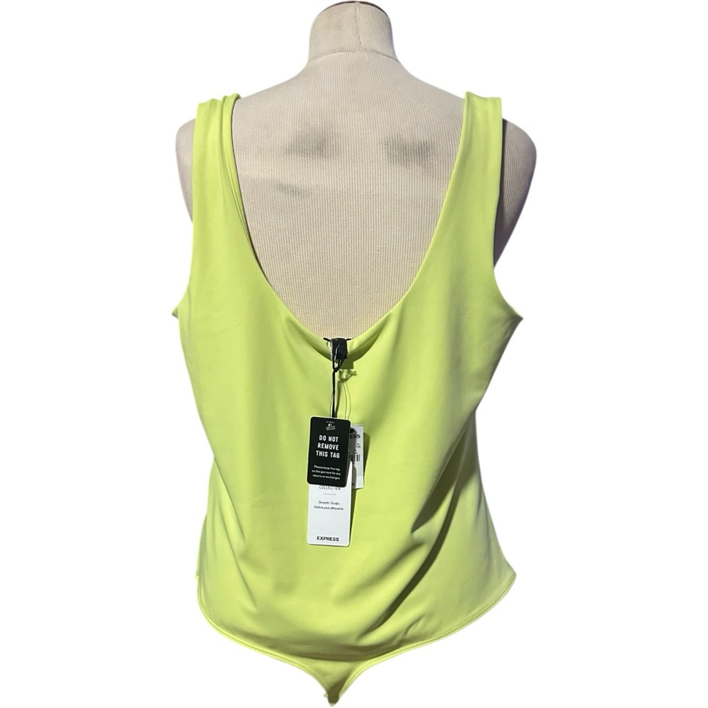 Express Body Contour Bodysuit NWT Lime Green XL - Picture 3 of 3
